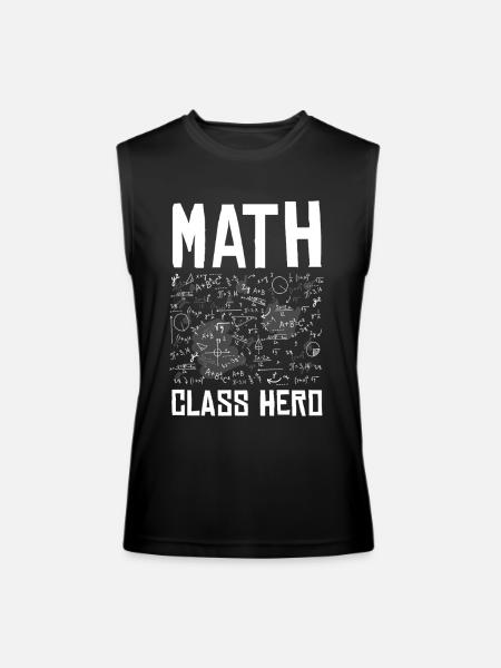 Math Class Hero - Men’s Performance Sleeveless Shirt - black
