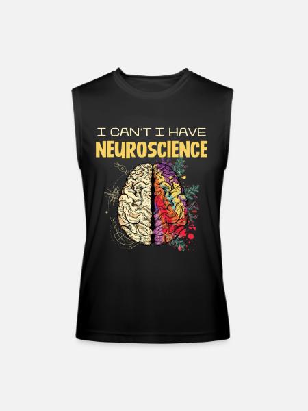 Neuroscience Brain Popart - Men’s Performance Sleeveless Shirt - black