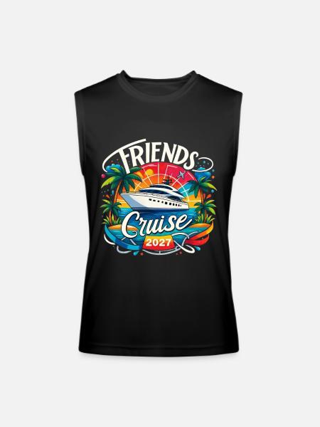 Friends Cruise 2027 - Men’s Performance Sleeveless Shirt - black