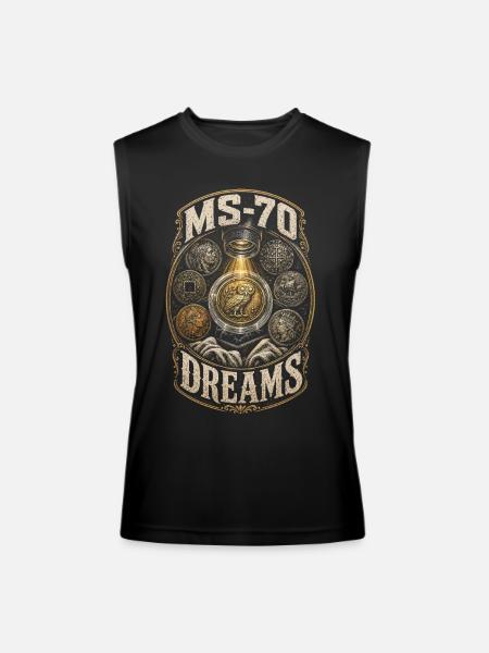 Coin collector Numismatist - Men’s Performance Sleeveless Shirt - black