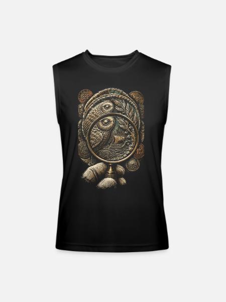 Coin collector Numismatist - Men’s Performance Sleeveless Shirt - black