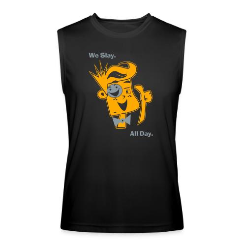 We Slay All Day Shiny Shirt Metallic Silver & Gold - Men’s Performance Sleeveless Shirt