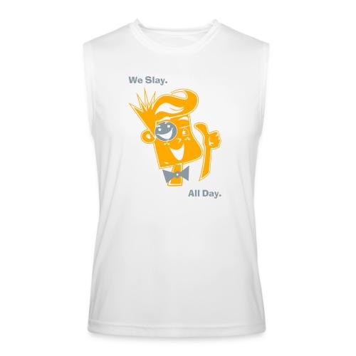 We Slay All Day Shiny Shirt Metallic Silver & Gold - Men’s Performance Sleeveless Shirt