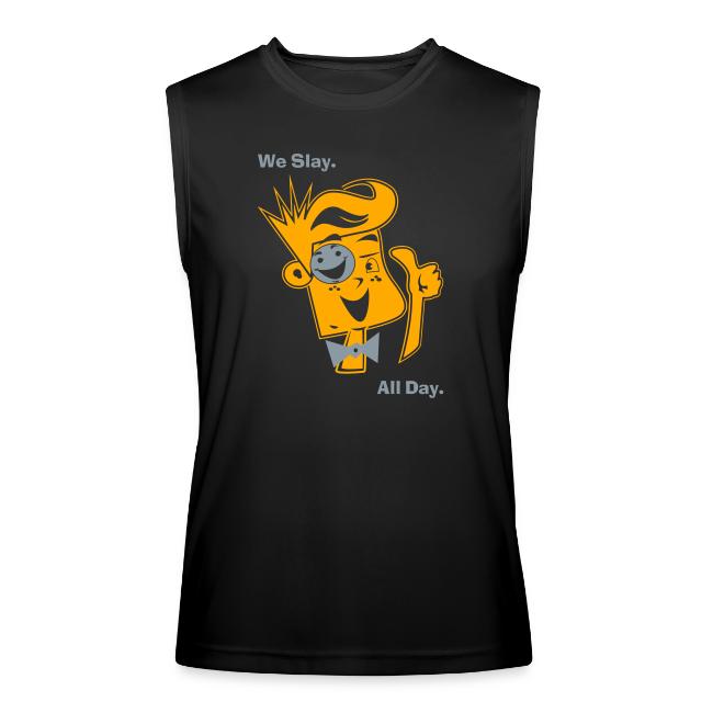 We Slay All Day Shiny Shirt Metallic Silver & Gold