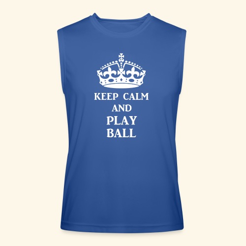 keep calm play ball wht - Men’s Performance Sleeveless Shirt