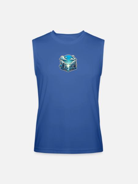 Sky blue - Men’s Performance Sleeveless Shirt - royal blue