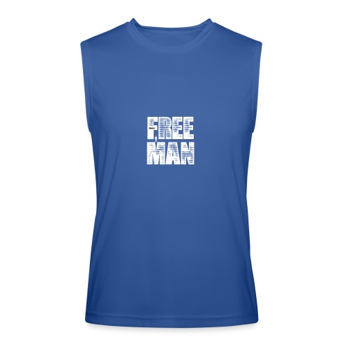 FREE MAN - White Graphic - Men’s Performance Sleeveless Shirt