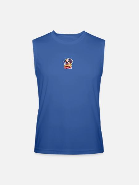 Edgy Face Puppy - Men’s Performance Sleeveless Shirt - royal blue