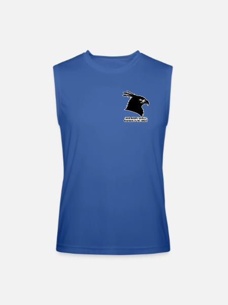 Java Hawk-Eagle: Forest Guardian - Men’s Performance Sleeveless Shirt - royal blue