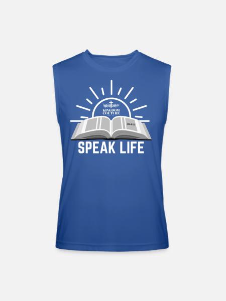 Speak Life - Men’s Performance Sleeveless Shirt - royal blue