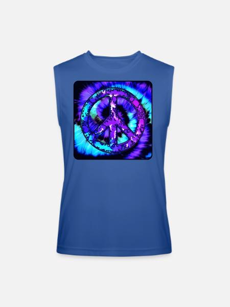 Peace - Men’s Performance Sleeveless Shirt - royal blue