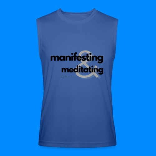 Manifesting & Meditating - Dark Font - Men’s Performance Sleeveless Shirt
