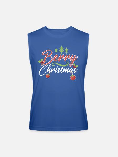 Berry Christmas Strawberry - Men’s Performance Sleeveless Shirt - royal blue