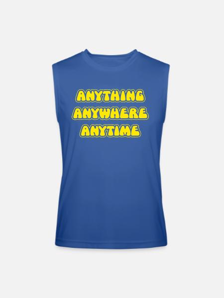 The Goodies Anything Anywhere Anytime - Men’s Performance Sleeveless Shirt - royal blue