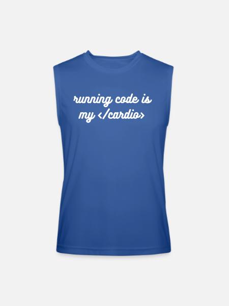 Running code is my - Men’s Performance Sleeveless Shirt - royal blue
