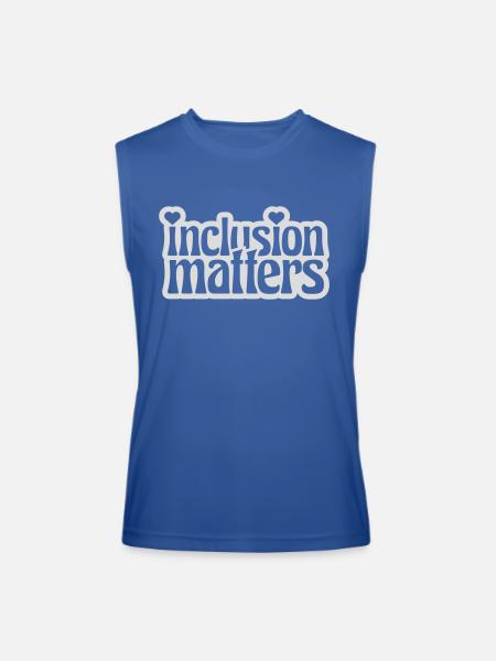 inclusion matters logo quote - Men’s Performance Sleeveless Shirt - royal blue