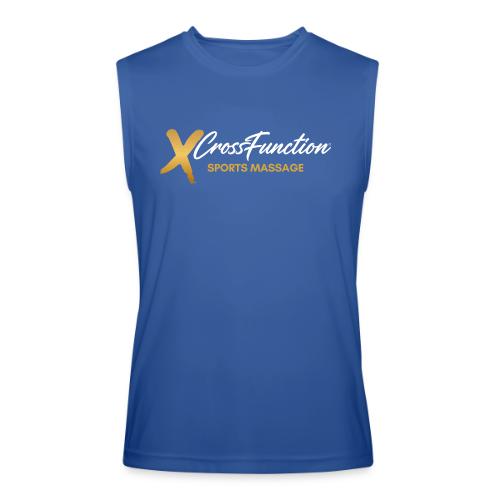 White XF SPORTS MASSAGE LOGO (front only) - Men’s Performance Sleeveless Shirt