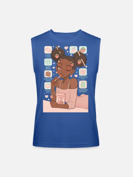 Candy Girl - Men’s Performance Sleeveless Shirt - royal blue