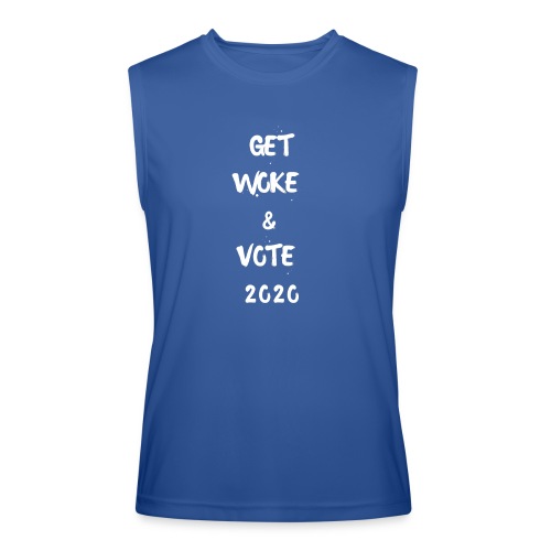 GET WOKE AND VOTE 2020 - Men’s Performance Sleeveless Shirt