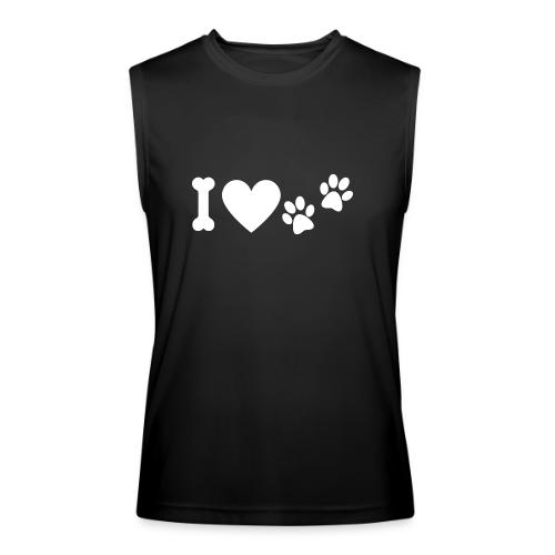 I Love Dog Prints - Men’s Performance Sleeveless Shirt