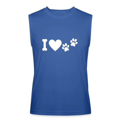 I Love Dog Prints - Men’s Performance Sleeveless Shirt