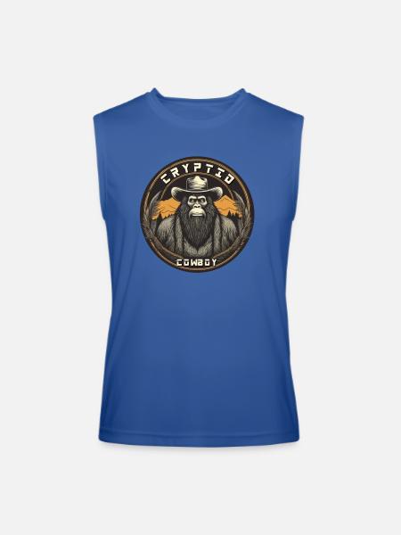 Cryptid Cowboy - Men’s Performance Sleeveless Shirt - royal blue