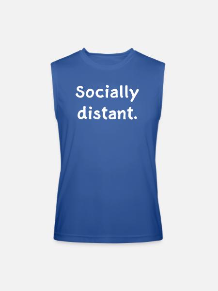 Socially distant - Men’s Performance Sleeveless Shirt - royal blue