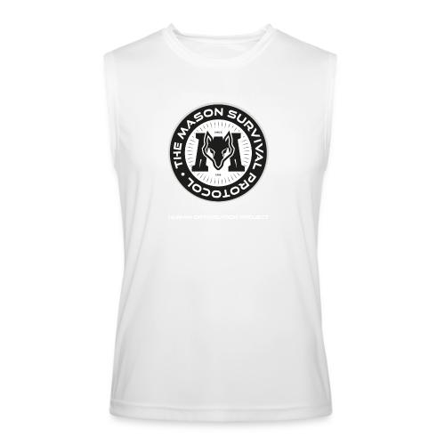 MasonSurvival Protocol White Text - Men’s Performance Sleeveless Shirt
