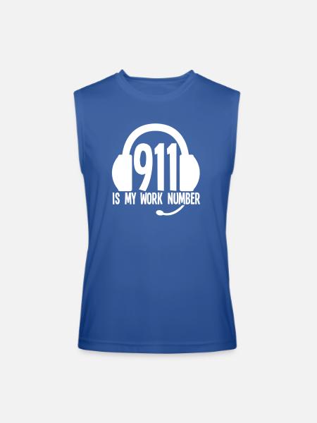 911 Dispatcher Funny - Men’s Performance Sleeveless Shirt - royal blue