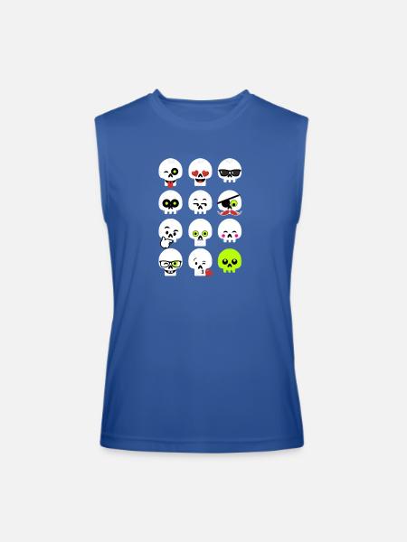 Faces Skull - Men’s Performance Sleeveless Shirt - royal blue