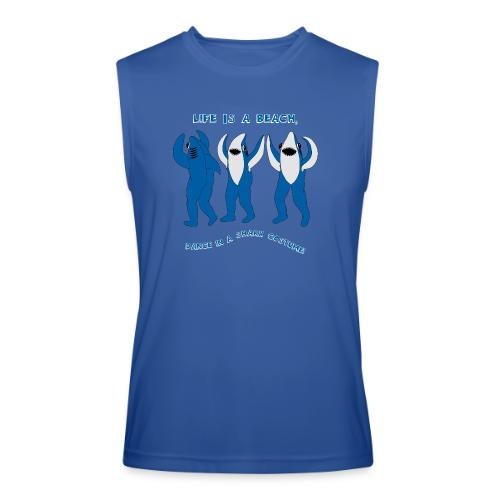 Dancing Sharks, Life Is a Beach - Men’s Performance Sleeveless Shirt