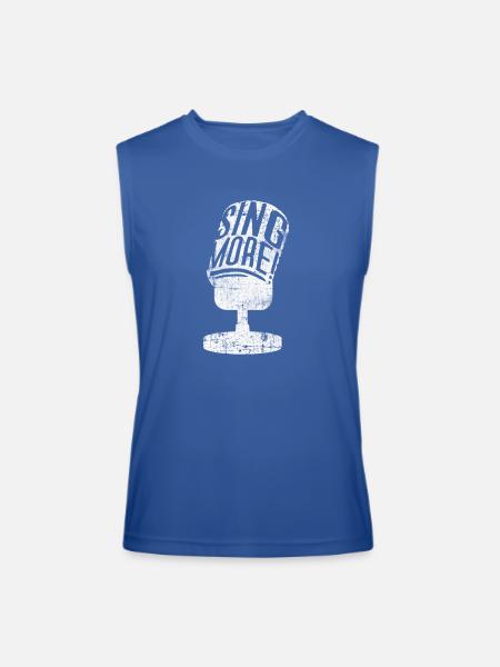 Singer Singing Microphone - Men’s Performance Sleeveless Shirt - royal blue
