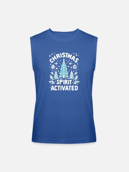 Christmas Spirit Activated - Men’s Performance Sleeveless Shirt - royal blue