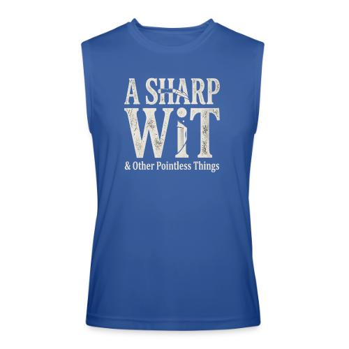 A Sharp Wit & Other Pointless Things - Knife Pun - Men’s Performance Sleeveless Shirt
