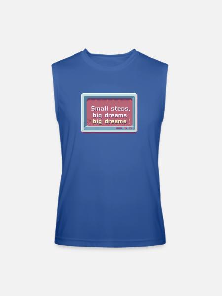 Small Steps Big Dreams Pixel - Men’s Performance Sleeveless Shirt - royal blue