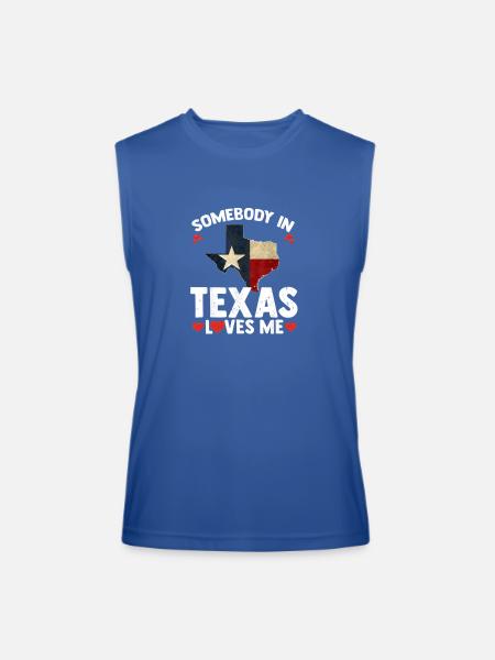 Somebody in Texas Loves Me - Men’s Performance Sleeveless Shirt - royal blue