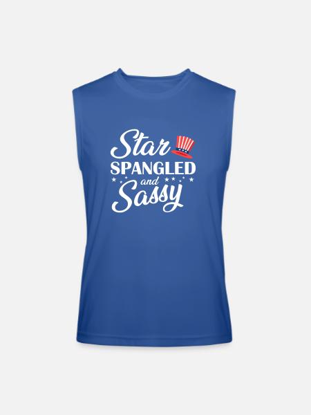Star Spangled and Sassy - Men’s Performance Sleeveless Shirt - royal blue