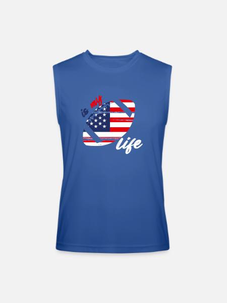 Patriotic Football Life - Men’s Performance Sleeveless Shirt - royal blue