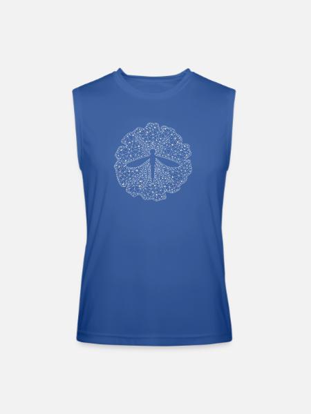 Geometric Mosquito Mesh Circle - Men’s Performance Sleeveless Shirt - royal blue