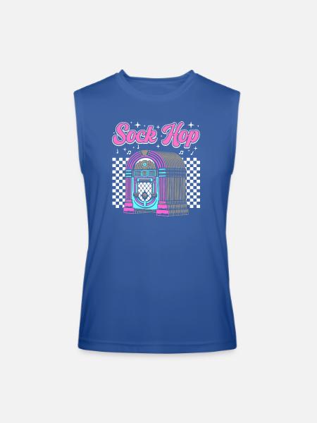 950s Party Sock Hop - Men’s Performance Sleeveless Shirt - royal blue