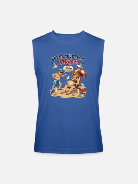 Cover Your Clam Mabel - Men’s Performance Sleeveless Shirt - royal blue