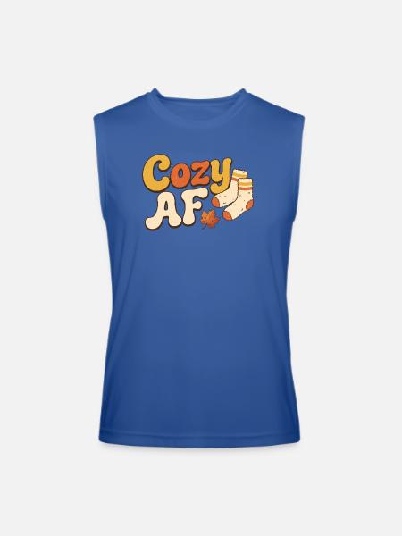 Cozy AF Autumn Socks - Men’s Performance Sleeveless Shirt - royal blue
