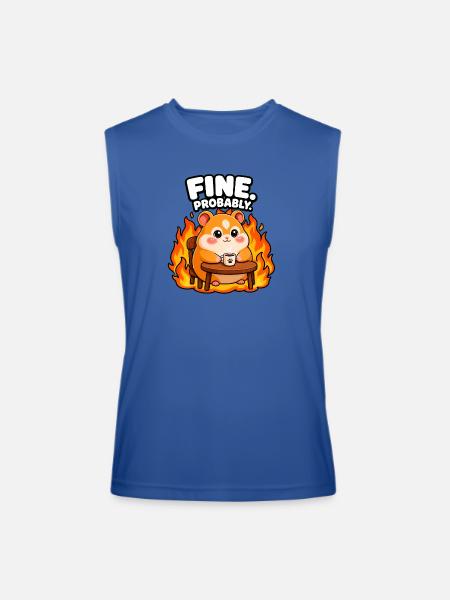 Fine. Probably - Men’s Performance Sleeveless Shirt - royal blue