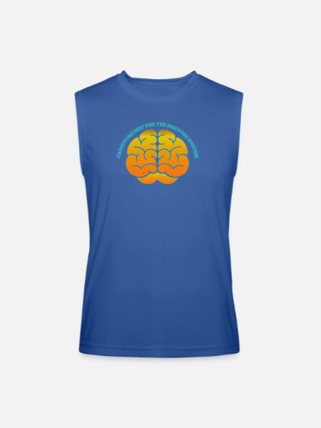 CARNIVORE DIET FOR THE NERVOUS SYSTEM - Men’s Performance Sleeveless Shirt - royal blue - Front