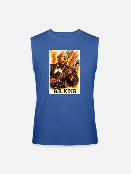 B.B. King Blues Guitar - Men’s Performance Sleeveless Shirt - royal blue