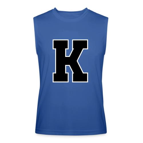 Varsity Letter K Collegiate Font Design - Men’s Performance Sleeveless Shirt