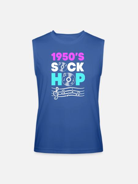 Retro Sock Hop Dancer - Men’s Performance Sleeveless Shirt - royal blue
