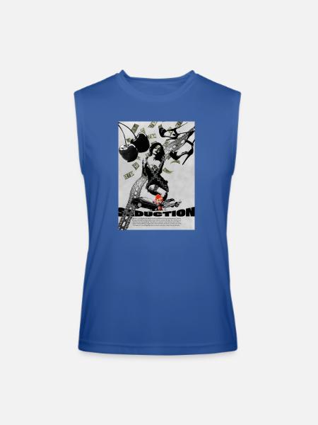 Pinup Noir Lace Seduction - Men’s Performance Sleeveless Shirt - royal blue