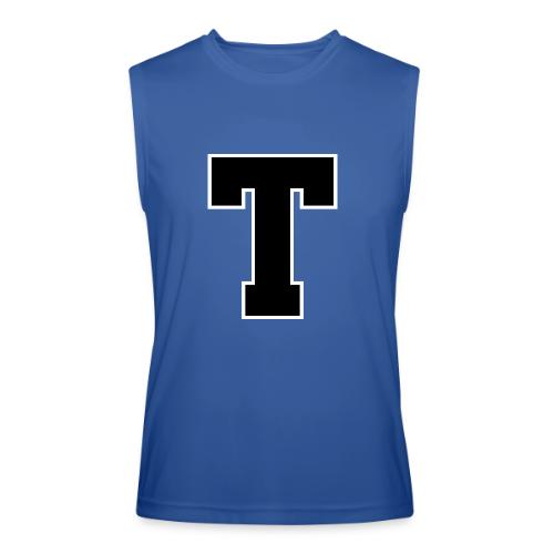 Varsity Letter T Athletic Font Design - Men’s Performance Sleeveless Shirt