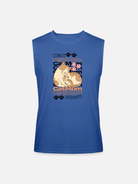 MomCat - Men’s Performance Sleeveless Shirt - royal blue